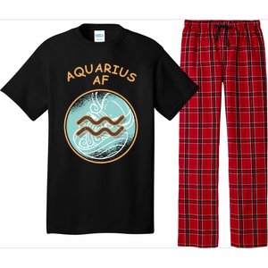 Aquarius Af Zodiac Sign Gift Pajama Set