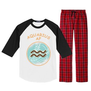 Aquarius Af Zodiac Sign Gift Raglan Sleeve Pajama Set