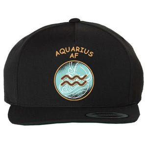 Aquarius Af Zodiac Sign Gift Wool Snapback Cap