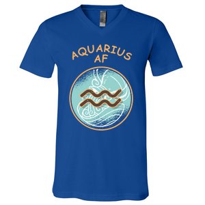 Aquarius Af Zodiac Sign Gift V-Neck T-Shirt