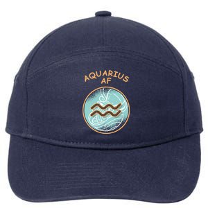 Aquarius Af Zodiac Sign Gift 7-Panel Snapback Hat