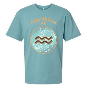 Aquarius Af Zodiac Sign Gift Sueded Cloud Jersey T-Shirt