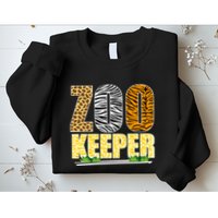 African Animals Zebra Giraffe Zookeeper Zoo Keeper Sweatshirt