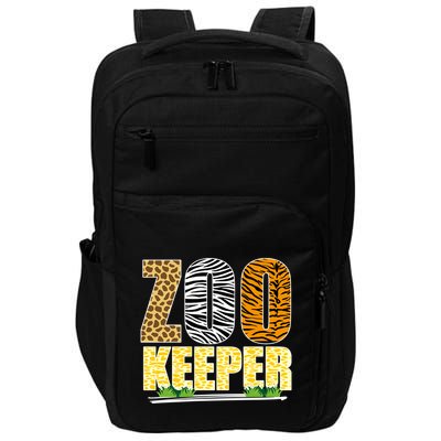 African Animals Zebra Giraffe Zookeeper Zoo Keeper Impact Tech Backpack
