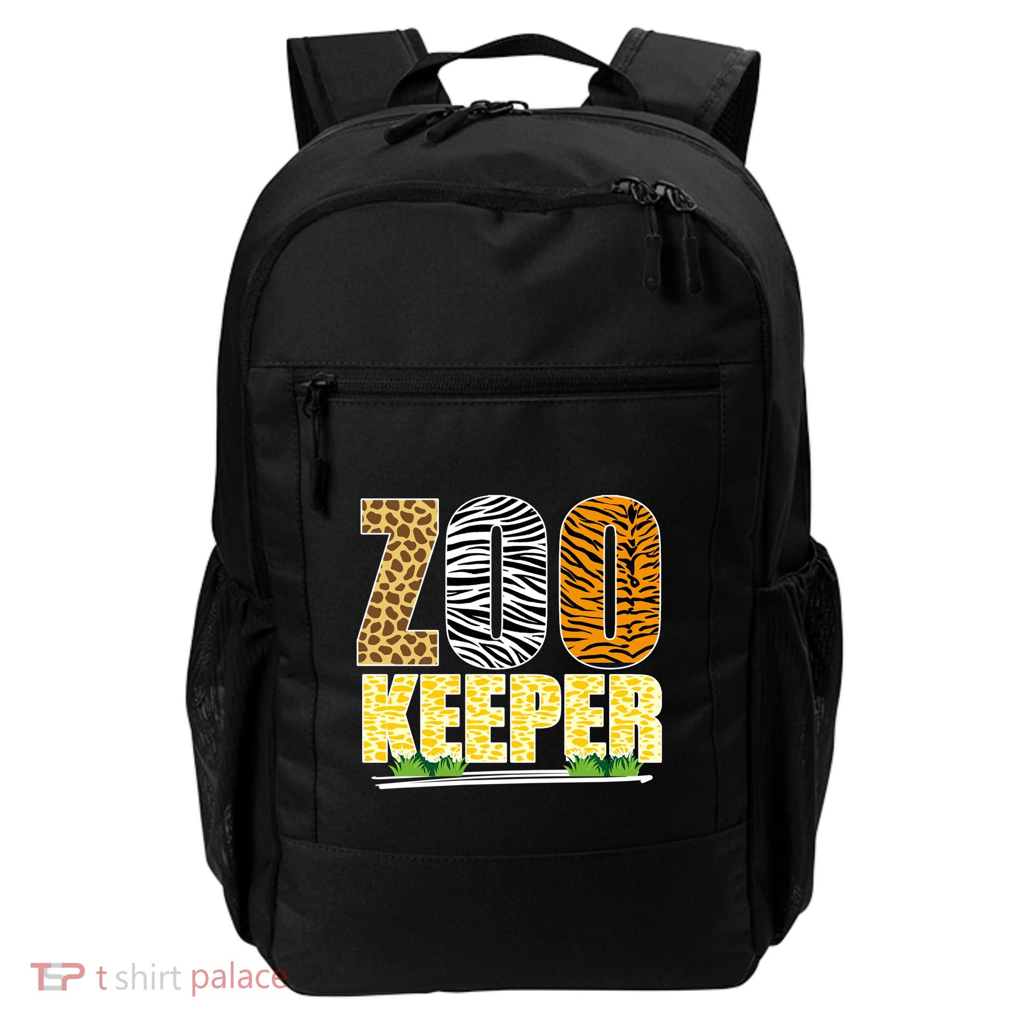 African Animals Zebra Giraffe Zookeeper Zoo Keeper Backpack