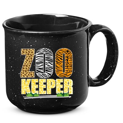 African Animals Zebra Giraffe Zookeeper Zoo Keeper 15oz Campfire Ceramic Mug
