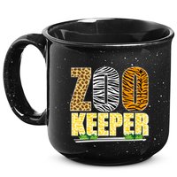 African Animals Zebra Giraffe Zookeeper Zoo Keeper 15oz Campfire Ceramic Mug