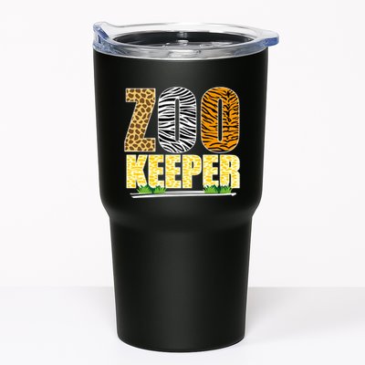 African Animals Zebra Giraffe Zookeeper Zoo Keeper Tumbler