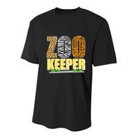African Animals Zebra Giraffe Zookeeper Zoo Keeper Youth Performance Sprint T-Shirt