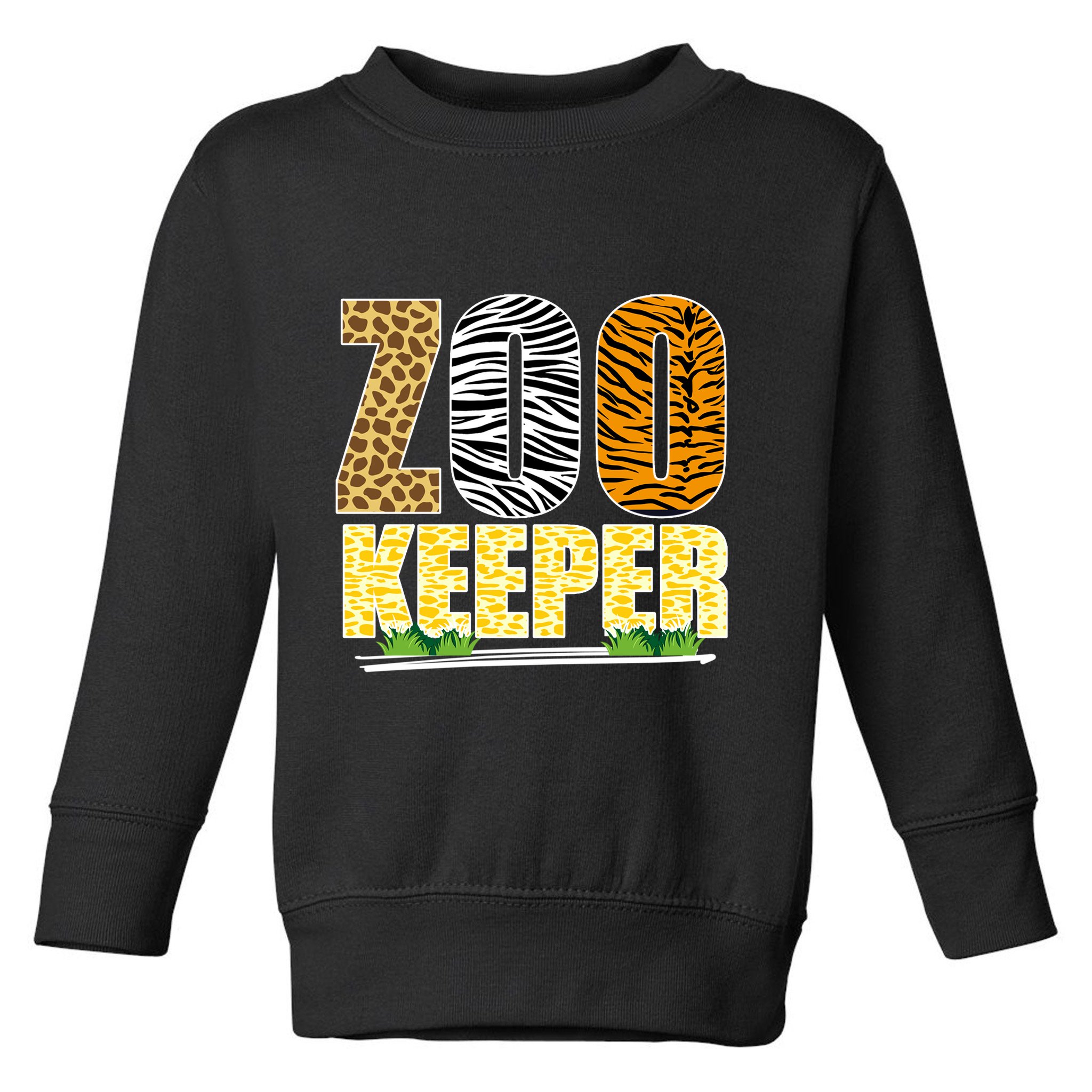 African Animals Zebra Giraffe Zookeeper Zoo Keeper Toddler Sweatshirt