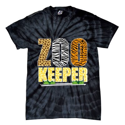 African Animals Zebra Giraffe Zookeeper Zoo Keeper Tie-Dye T-Shirt