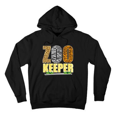 African Animals Zebra Giraffe Zookeeper Zoo Keeper Tall Hoodie