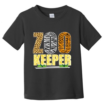 African Animals Zebra Giraffe Zookeeper Zoo Keeper Toddler T-Shirt
