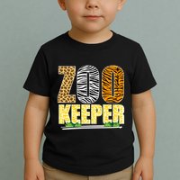 African Animals Zebra Giraffe Zookeeper Zoo Keeper Toddler T-Shirt
