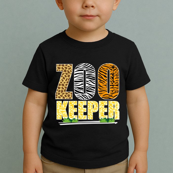 African Animals Zebra Giraffe Zookeeper Zoo Keeper Toddler T-Shirt