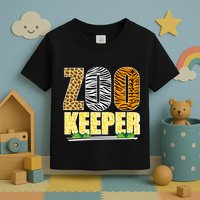 African Animals Zebra Giraffe Zookeeper Zoo Keeper Toddler T-Shirt