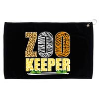 African Animals Zebra Giraffe Zookeeper Zoo Keeper Grommeted Golf Towel