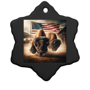 American Buffalo 1 Ceramic Star Ornament