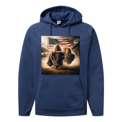 American Buffalo 1 Performance Fleece Hoodie