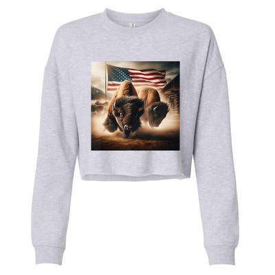 American Buffalo 1 Cropped Pullover Crew