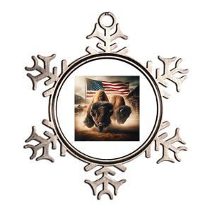 American Buffalo 1 Metallic Star Ornament