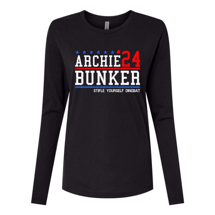 Archie Bunker 24 For President 2024 Womens Cotton Relaxed Long Sleeve T-Shirt