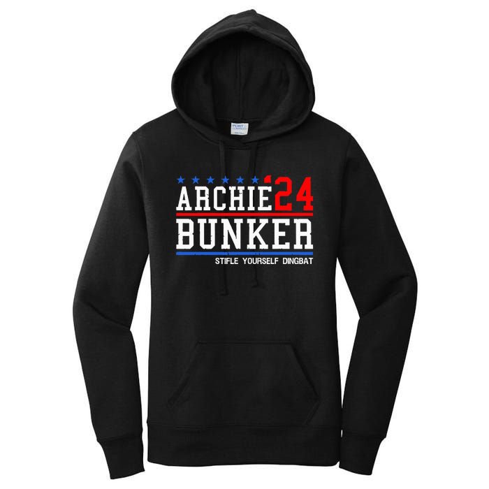 Archie Bunker 24 For President 2024 Women's Pullover Hoodie