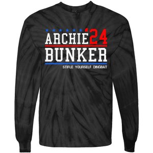 Archie Bunker 24 For President 2024 Tie-Dye Long Sleeve Shirt