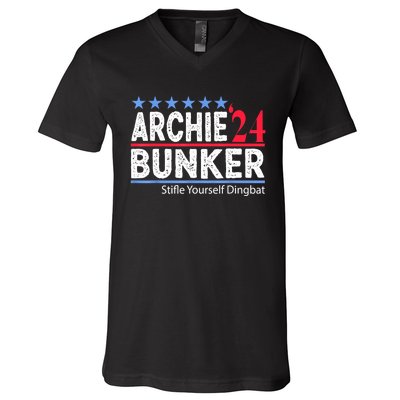 Archie Bunker 24 For President 2024 V-Neck T-Shirt