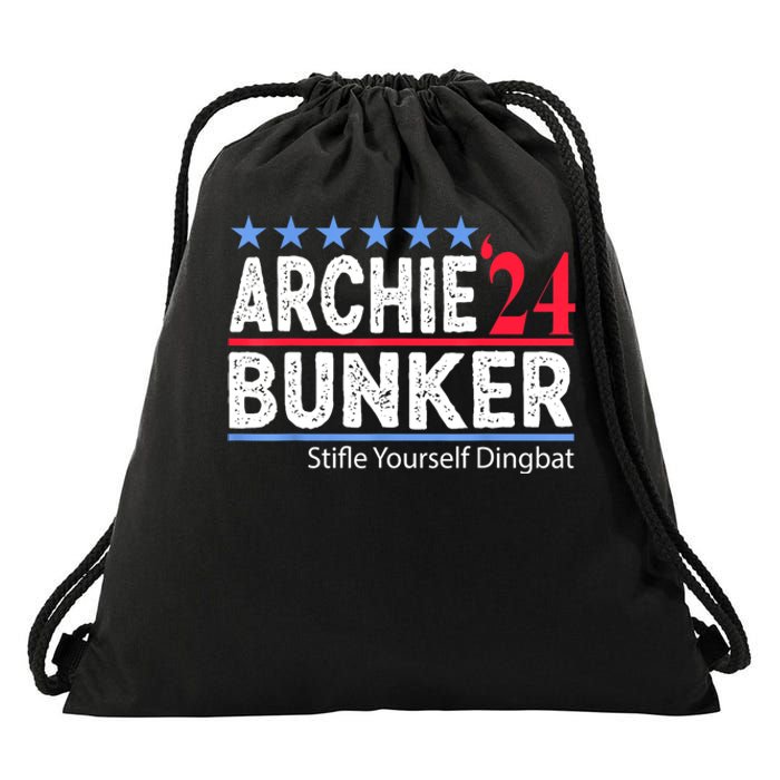 Archie Bunker 24 For President 2024 Drawstring Bag