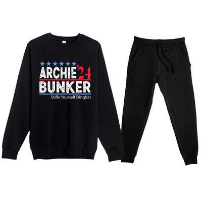 Archie Bunker 24 For President 2024 Premium Crewneck Sweatsuit Set