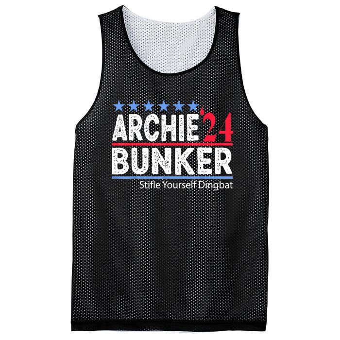 Archie Bunker 24 For President 2024 Mesh Reversible Basketball Jersey Tank