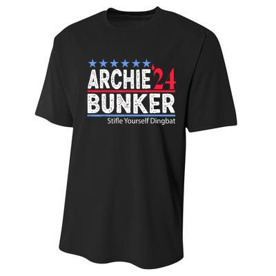 Archie Bunker 24 For President 2024 Performance Sprint T-Shirt