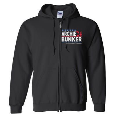 Archie Bunker 24 For President 2024 Full Zip Hoodie