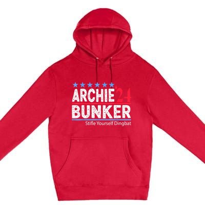 Archie Bunker 24 For President 2024 Premium Pullover Hoodie