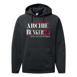 Archie Bunker 24 For President Performance Fleece Hoodie