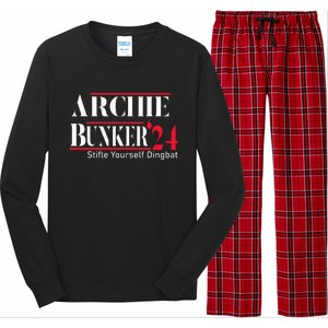 Archie Bunker 24 For President Long Sleeve Pajama Set