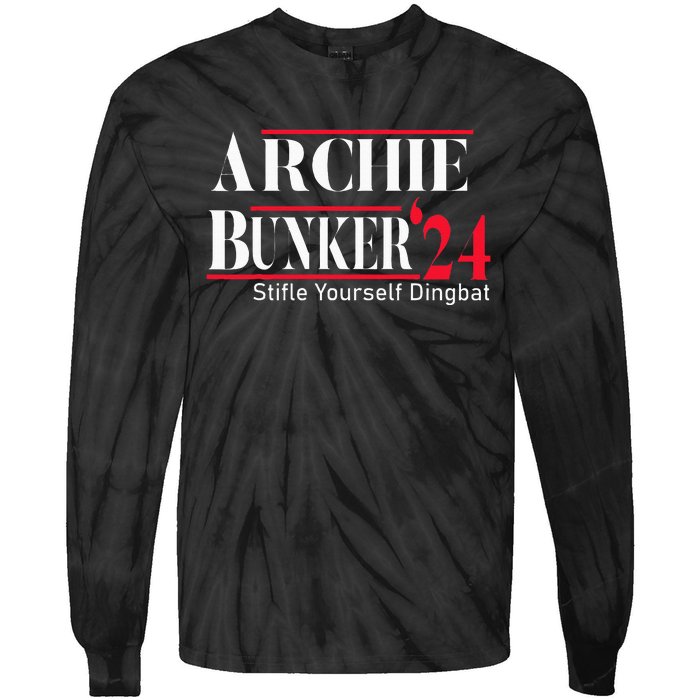 Archie Bunker 24 For President Tie-Dye Long Sleeve Shirt