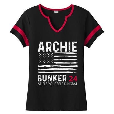 Archie Bunker 24. Stifle Yourself Dingbat Ladies Halftime Notch Neck Tee