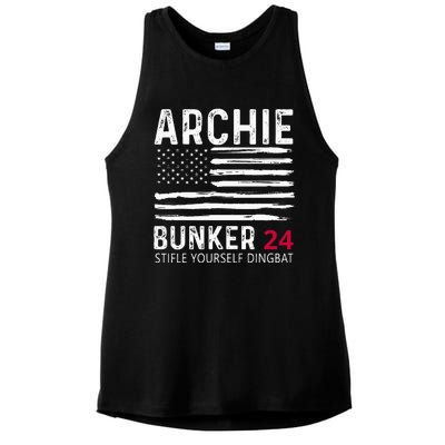 Archie Bunker 24. Stifle Yourself Dingbat Ladies PosiCharge Tri-Blend Wicking Tank