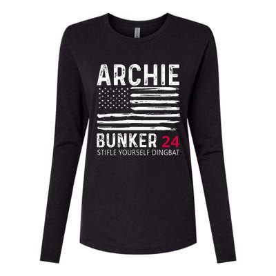 Archie Bunker 24. Stifle Yourself Dingbat Womens Cotton Relaxed Long Sleeve T-Shirt