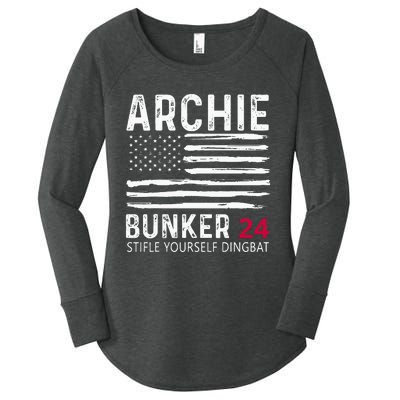 Archie Bunker 24. Stifle Yourself Dingbat Women's Perfect Tri Tunic Long Sleeve Shirt