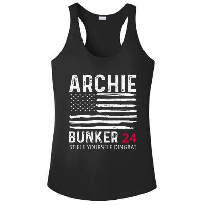 Archie Bunker 24. Stifle Yourself Dingbat Ladies PosiCharge Competitor Racerback Tank