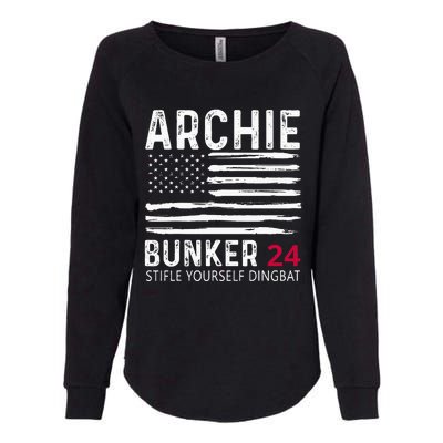 Archie Bunker 24. Stifle Yourself Dingbat Womens California Wash Sweatshirt