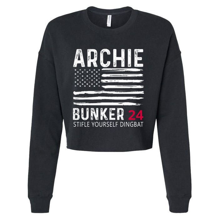 Archie Bunker 24. Stifle Yourself Dingbat Cropped Pullover Crew