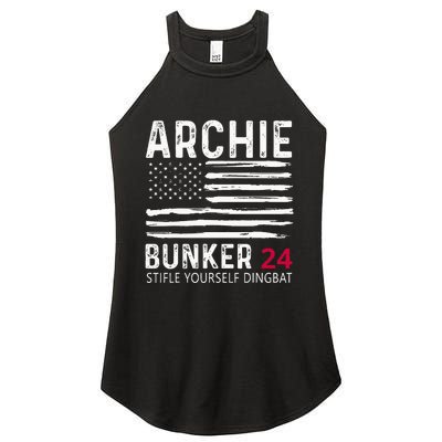 Archie Bunker 24. Stifle Yourself Dingbat Women's Perfect Tri Rocker Tank