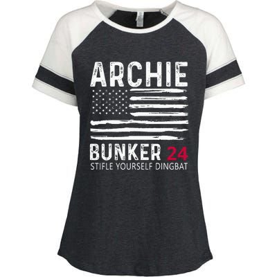 Archie Bunker 24. Stifle Yourself Dingbat Enza Ladies Jersey Colorblock Tee