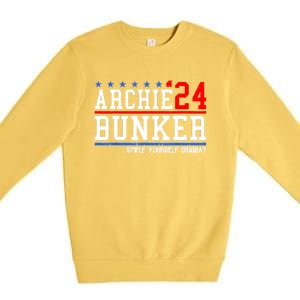 Archie Bunker 24 For President 2024 Premium Crewneck Sweatshirt