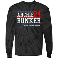 Archie Bunker 24 For President 2024 Tie-Dye Long Sleeve Shirt