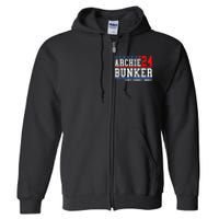 Archie Bunker 24 For President 2024 Full Zip Hoodie